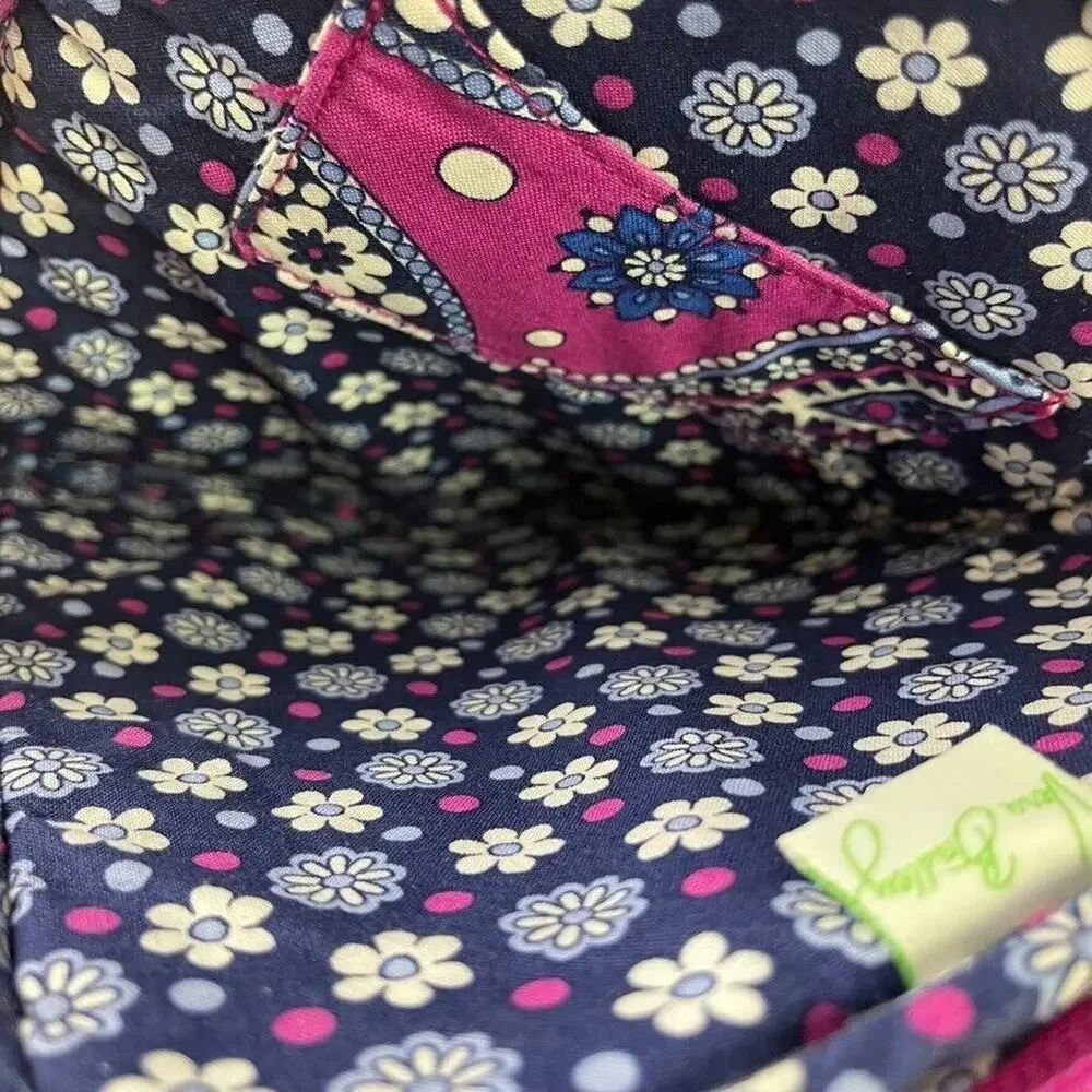 Vera Bradley Boysenberry Tablet Sleeve Padded Paisley Zip Around Bag Quilted